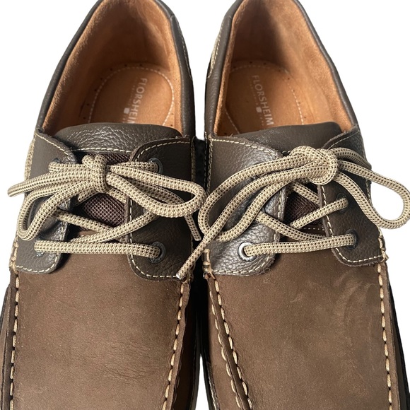 Florsheim Brown Lakeside Moc Toe Oxfords 10.5 - Picture 12 of 16